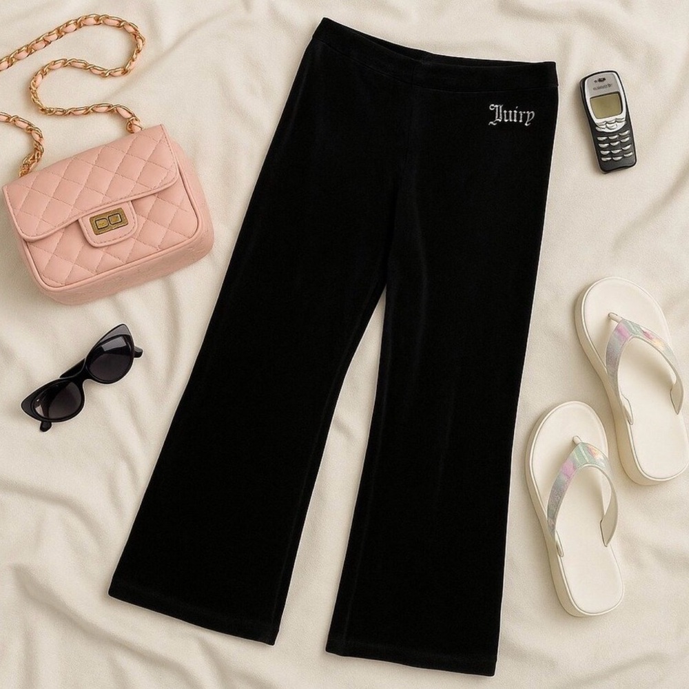 Juicy Couture Black Wide Leg Pants